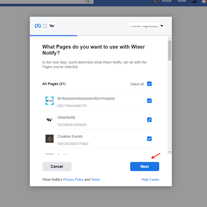 select instagram posts page